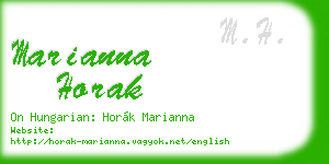 marianna horak business card