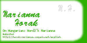 marianna horak business card